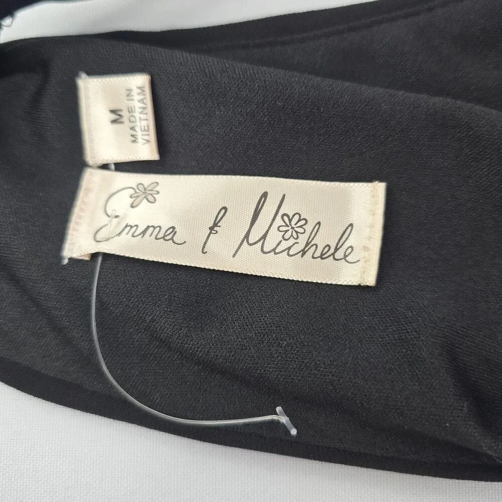 Emma & Michele black halter stretch jumpsuit Medium - Picture 3 of 8